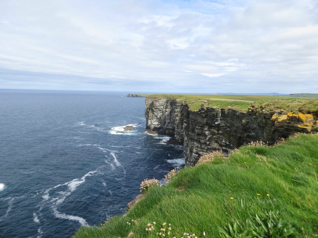 Klippen in Schottland, Blick von oben