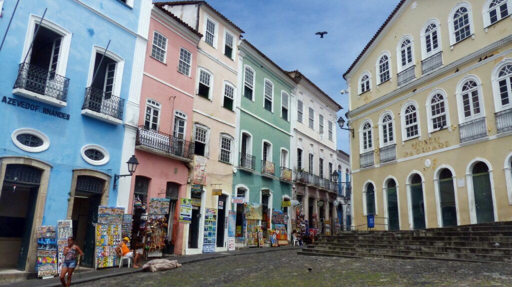 bunte Häuser in der Altstadt von Salvador