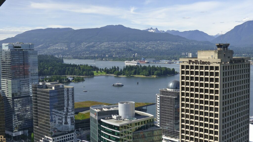 Blick auf Vancouver aus einer Gondel
