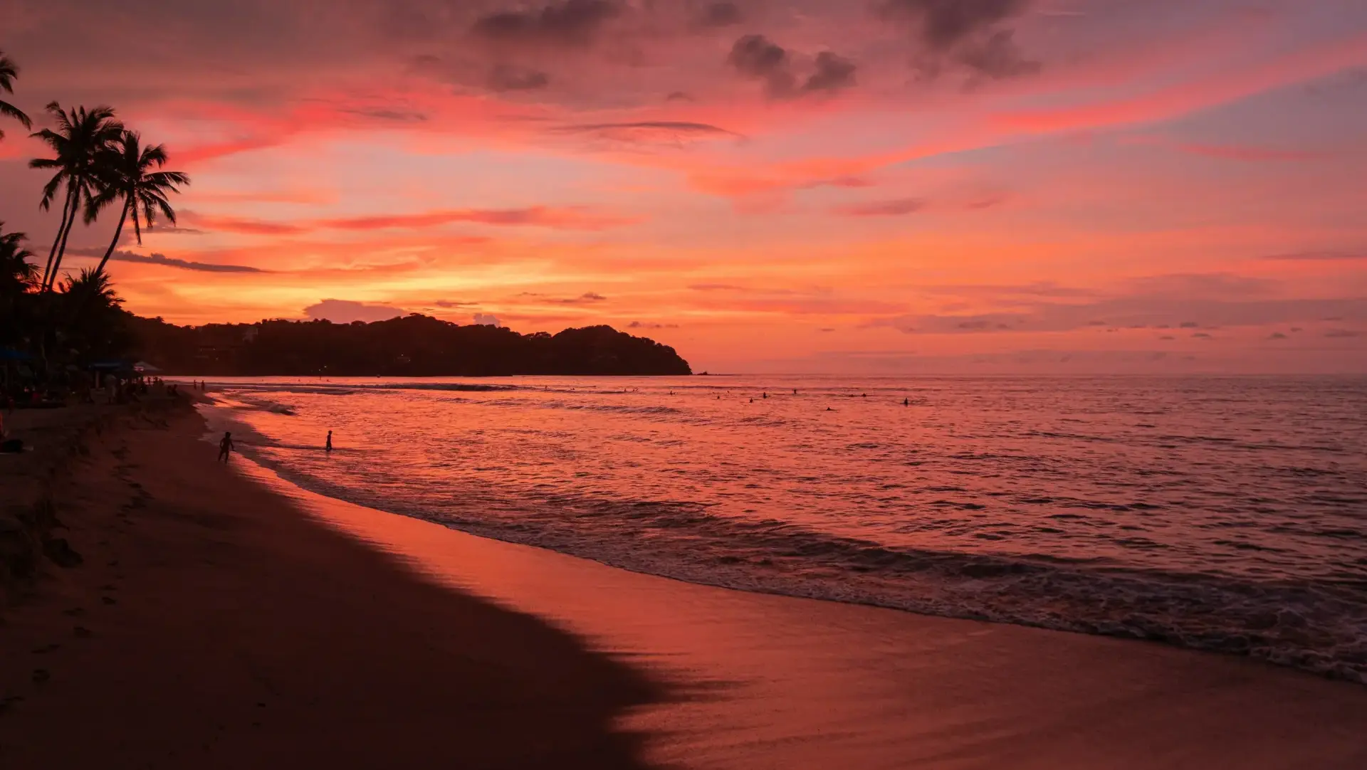 Strand beim Sonnenuntergang